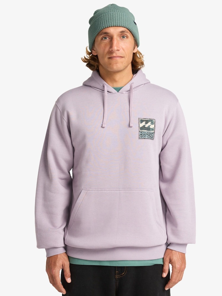 Billabong Purple Foundation Backprint Graphic Logo Hoodie - Image 1 of 7 Billabong Purple Foundation Backprint Graphic Logo Hoodie - Image 1 of 7
