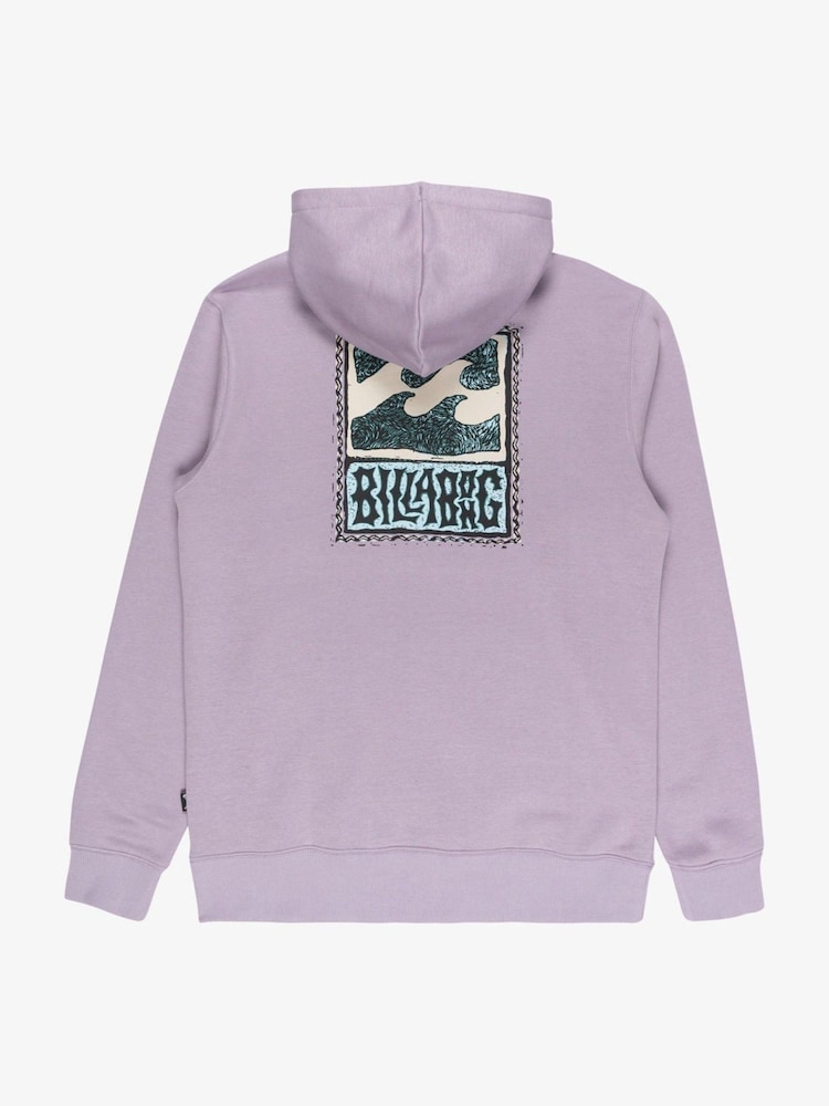 Billabong Purple Foundation Backprint Graphic Logo Hoodie - Image 7 of 7 Billabong Purple Foundation Backprint Graphic Logo Hoodie - Image 7 of 7