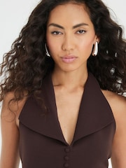 River Island Brown Halterneck Waistcoat - Image 3 of 4