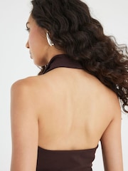 River Island Brown Halterneck Waistcoat - Image 4 of 4