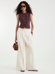 River Island Purple Purple High Neck Fitted Waistcoat - Image 3 of 4