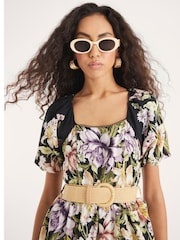 River Island Black Floral Printed Mini Dress - Image 1 of 4