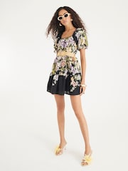 River Island Black Floral Printed Mini Dress - Image 4 of 4