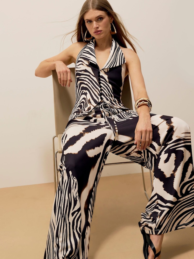River Island Brown Drawstring Top And Trousers Sets - Image 1 of 4