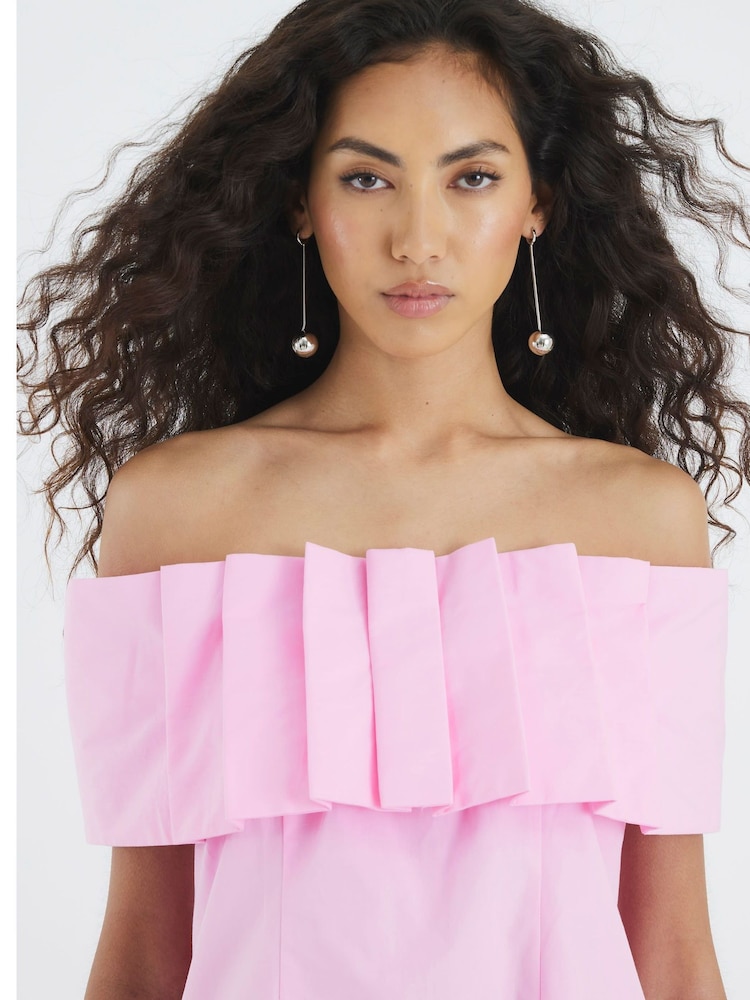 River Island Pink Premium Bow Mini Shift Dress - Image 4 of 4