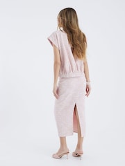 River Island Pink Boucle Sleeveless Waistcoats - Image 2 of 4