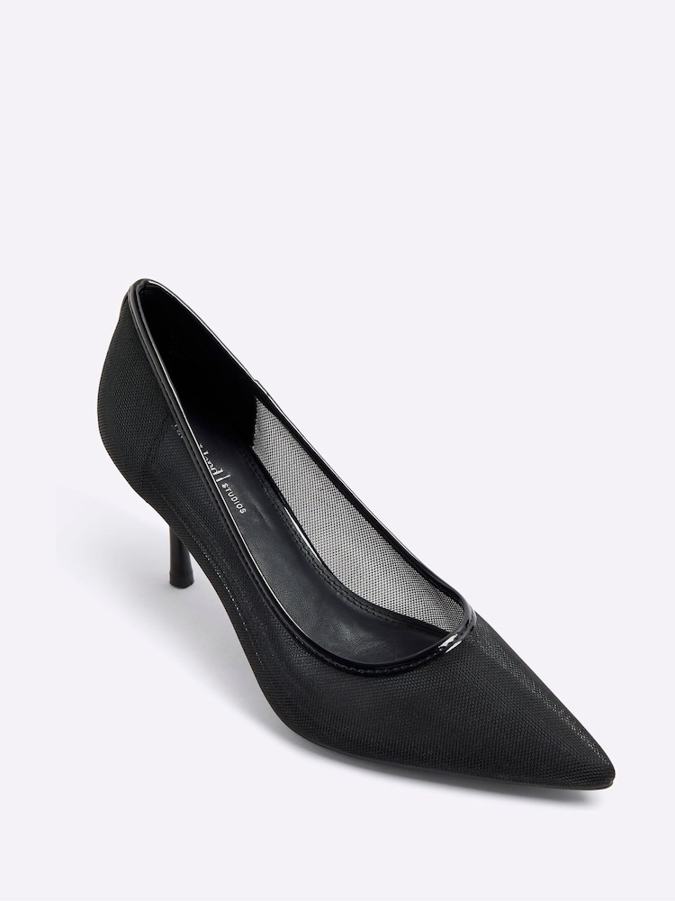 River Island Black Mesh Full Court Shoes - Image 2 of 5