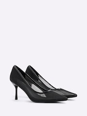 River Island Black Mesh Full Court Shoes - Image 3 of 5