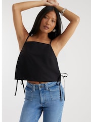 River Island Blue Petite Relaxed Flare High Rise Jeans - Image 3 of 4