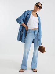 River Island Blue Petite Mid Rise Bootcut Jeans - Image 2 of 4