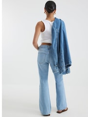 River Island Blue Petite Mid Rise Bootcut Jeans - Image 3 of 4