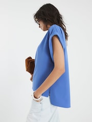River Island Blue Drape Sleeve T-Shirt - Image 2 of 4