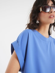 River Island Blue Drape Sleeve T-Shirt - Image 4 of 4