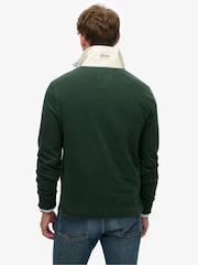 Superdry Green Vintage Athletic Rugby Shirt - Image 2 of 6