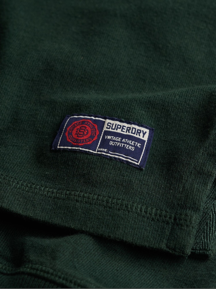 Superdry Green Vintage Athletic Rugby Shirt - Image 6 of 6