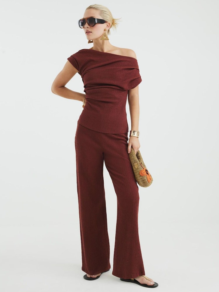 Blusa texturizada River Island Drape - Imagem 1 de 4