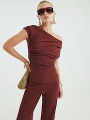 Blusa texturizada River Island Drape - Imagem 2 de 4