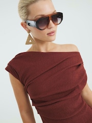 Blusa texturizada River Island Drape - Imagem 4 de 4