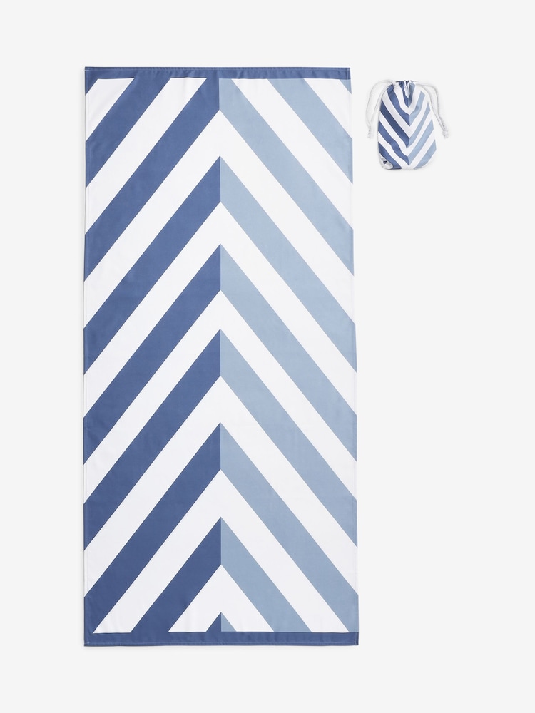 Blue Quick Dry Beach Towel - Image 3 of 3