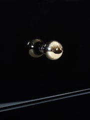 Birlea Black and Gold Fenwick 2 Drawer Bedside Table - Image 6 of 7