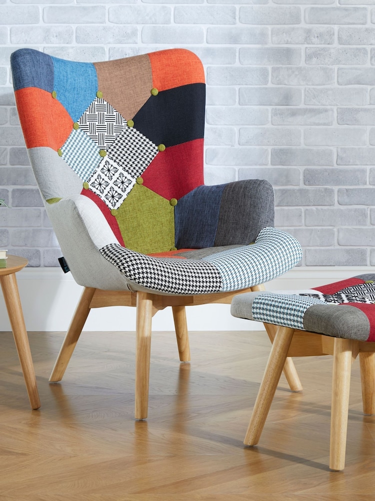 Birlea Multi Bright Sloane Patched Chair - Image 1 of 5