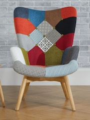 Birlea Multi Bright Sloane Patched Chair - Image 2 of 5