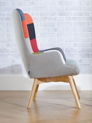 Birlea Multi Bright Sloane Patched Chair - Image 3 of 5
