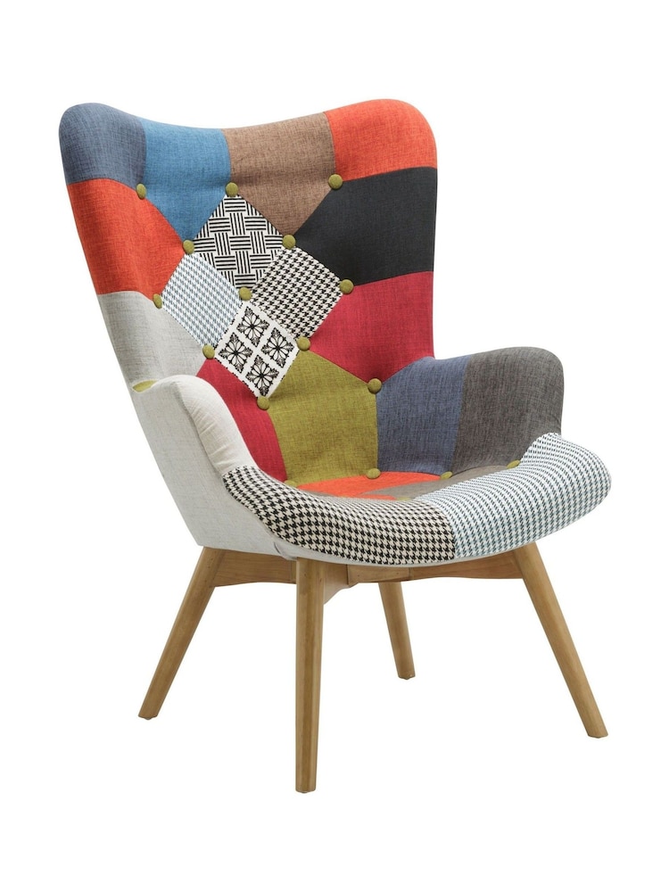 Birlea Multi Bright Sloane Patched Chair - Image 5 of 5