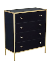 Birlea Black and Gold Fenwick 4 Drawer Chest - Image 7 of 7
