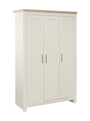 Birlea Cream and Oak Highgate 3 Effect Wardrobe - Image 4 of 6