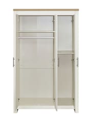 Birlea Cream and Oak Highgate 3 Effect Wardrobe - Image 7 of 7
