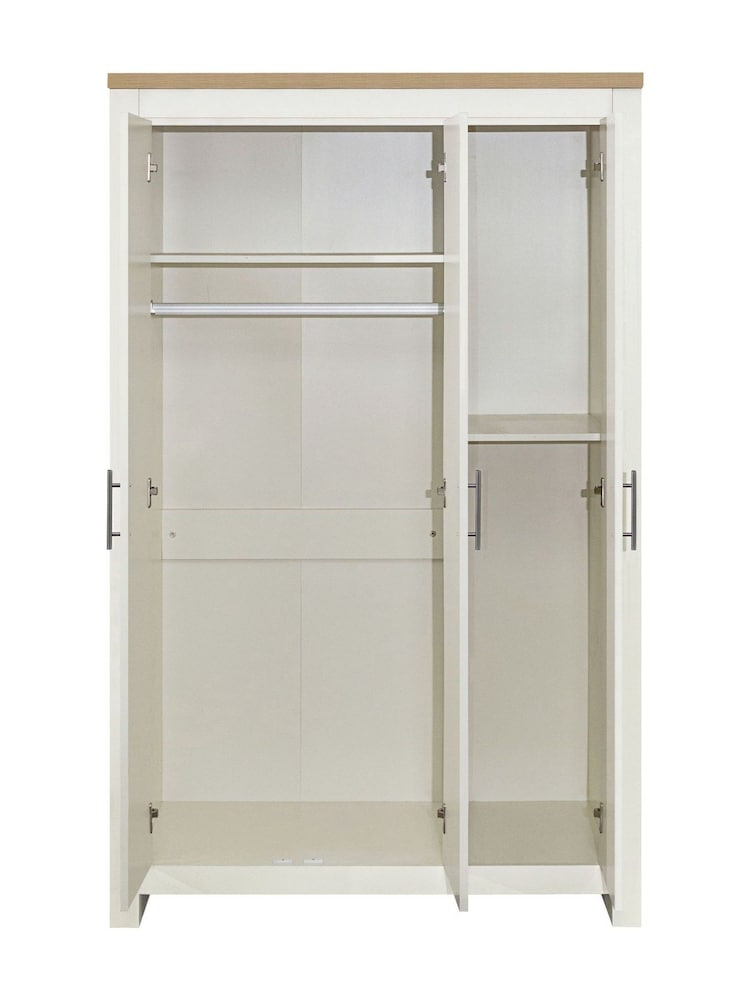 Birlea Cream and Oak Highgate 3 Effect Wardrobe - Image 7 of 7