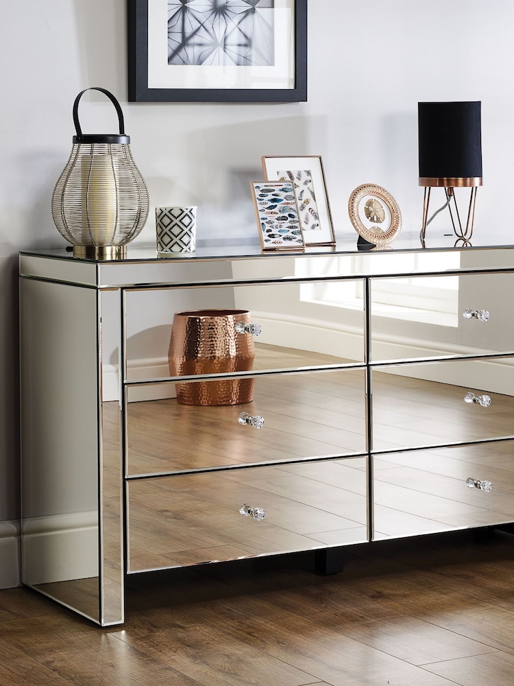 Birlea Mirror Seville 6 Drawer Chest - Image 1 of 8