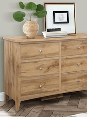 Birlea Oak Hampstead 6 Drawer Chest - Image 1 of 6