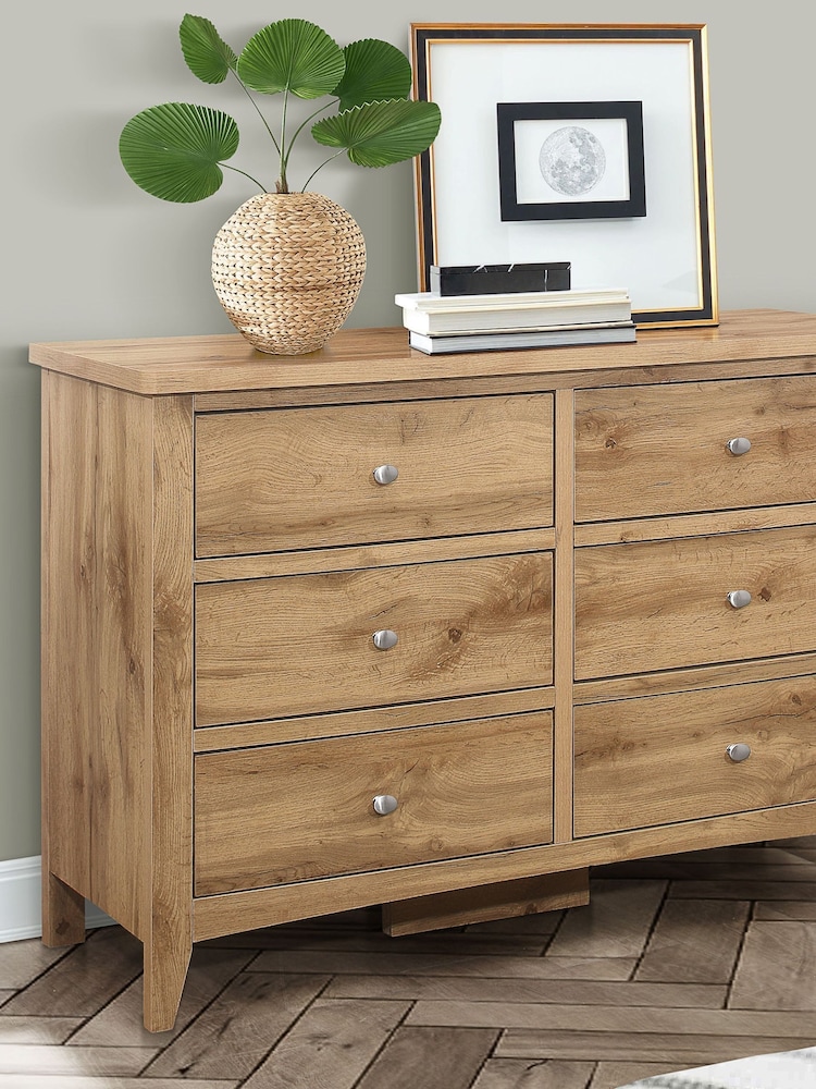 Birlea Oak Hampstead 6 Drawer Chest - Image 1 of 6
