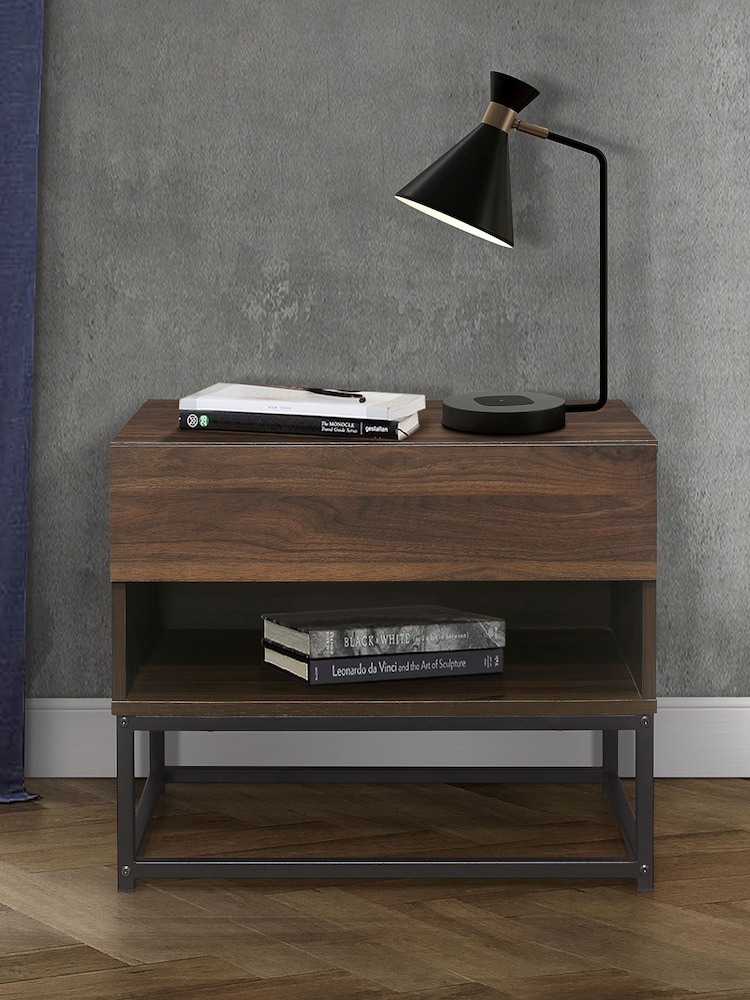 Birlea Brown Houston 1 Drawer Walnut - Image 2 of 6