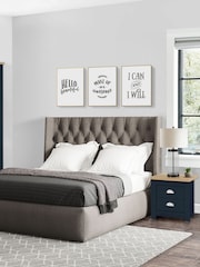 Birlea Navy Blue Oak Highgate 2 Drawer Bedside Table - Image 2 of 3