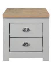 Birlea Navy Blue Oak Highgate 2 Drawer Bedside Table - Image 7 of 7