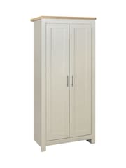 Birlea Cream and Oak Highgate 2 Effect Wardrobe - Image 2 of 3