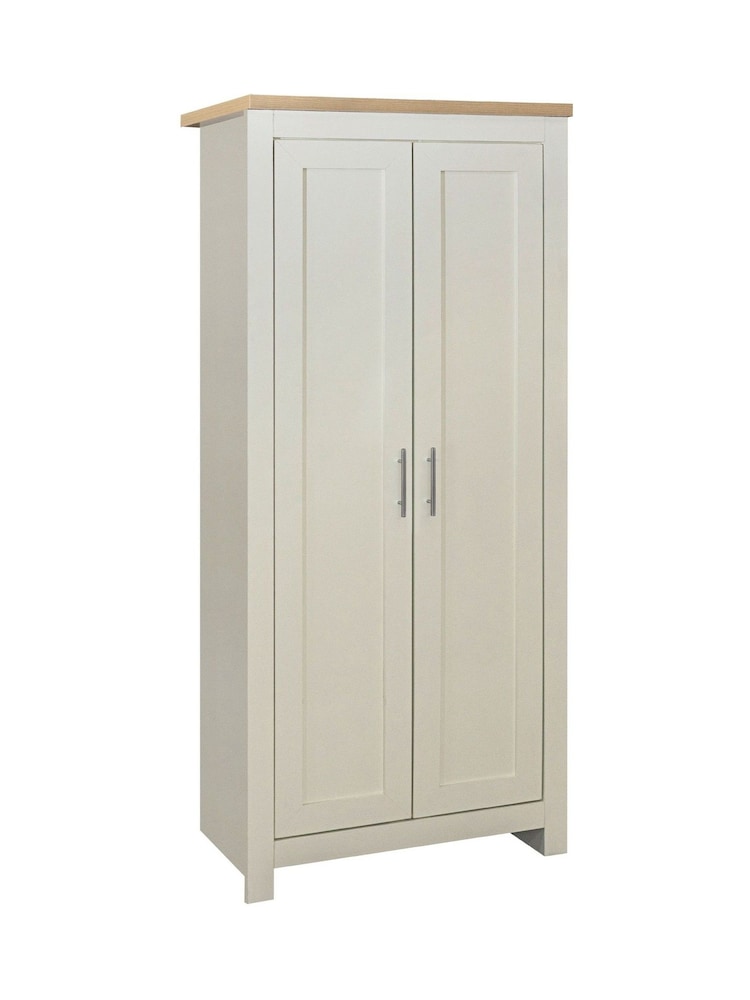 Birlea Cream and Oak Highgate 2 Effect Wardrobe - Image 2 of 3
