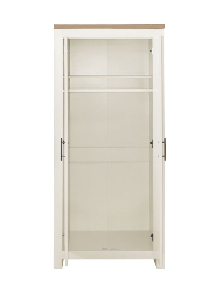 Birlea Cream and Oak Highgate 2 Effect Wardrobe - Image 6 of 6