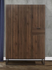 Birlea Brown Houston 4 Door Wardrobe - Image 1 of 6