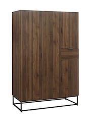 Birlea Brown Houston 4 Door Wardrobe - Image 6 of 6