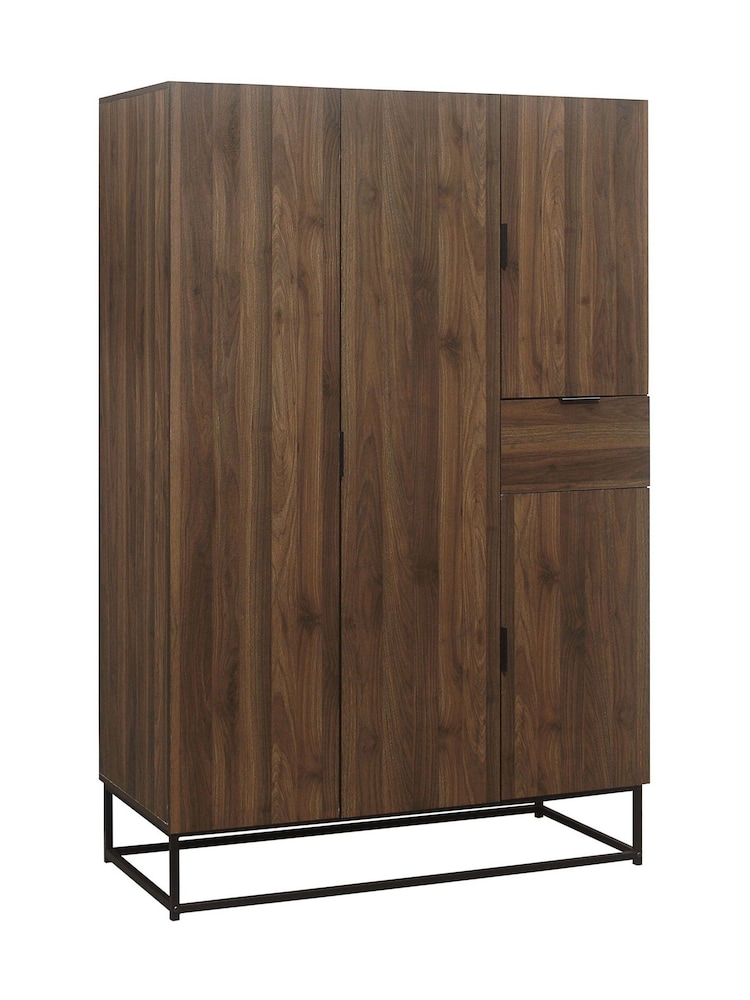 Birlea Brown Houston 4 Door Wardrobe - Image 6 of 6