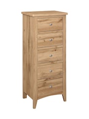 Birlea Oak Hampstead 5 Drawer Tall Chest - Image 6 of 6