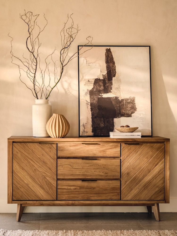 Willis & Gambier Brown Sorrento 2 Door 3 Drawer Sideboard - Image 1 of 7