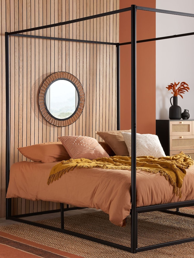 Birlea Black Farringon Metal 4 Poster Bed - Image 1 of 4