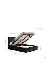 Birlea Black Crushed Velvet Hannover Ottoman Storage - Image 11 of 11