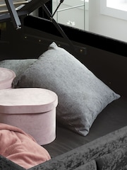 Birlea Black Crushed Velvet Hannover Ottoman Storage - Image 3 of 6