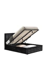 Birlea Black Crushed Velvet Hannover Ottoman Storage - Image 8 of 11